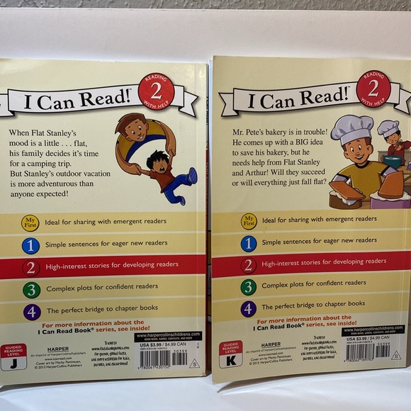 Flat Stanley Color Paperback Books “I Can Read 2 With Help” Set Of 2 - Picture 2 of 4